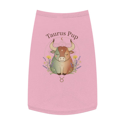 Taurus Pup Pet Tank Top – Zodiac Dog Tank with Bull Illustration