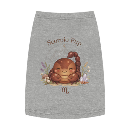 Scorpio Pup Pet Tank Top — Zodiac Dog Tee with Cute Scorpion Pup Design