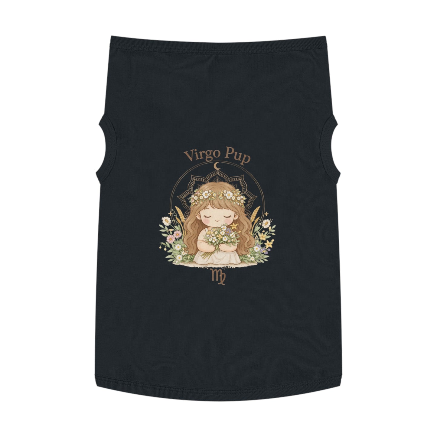 Virgo Pup Pet Tank Top — Zodiac Floral Dog Shirt