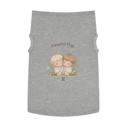 Gemini Pup Zodiac Pet Tank — Cute Twin Astrology Dog Shirt