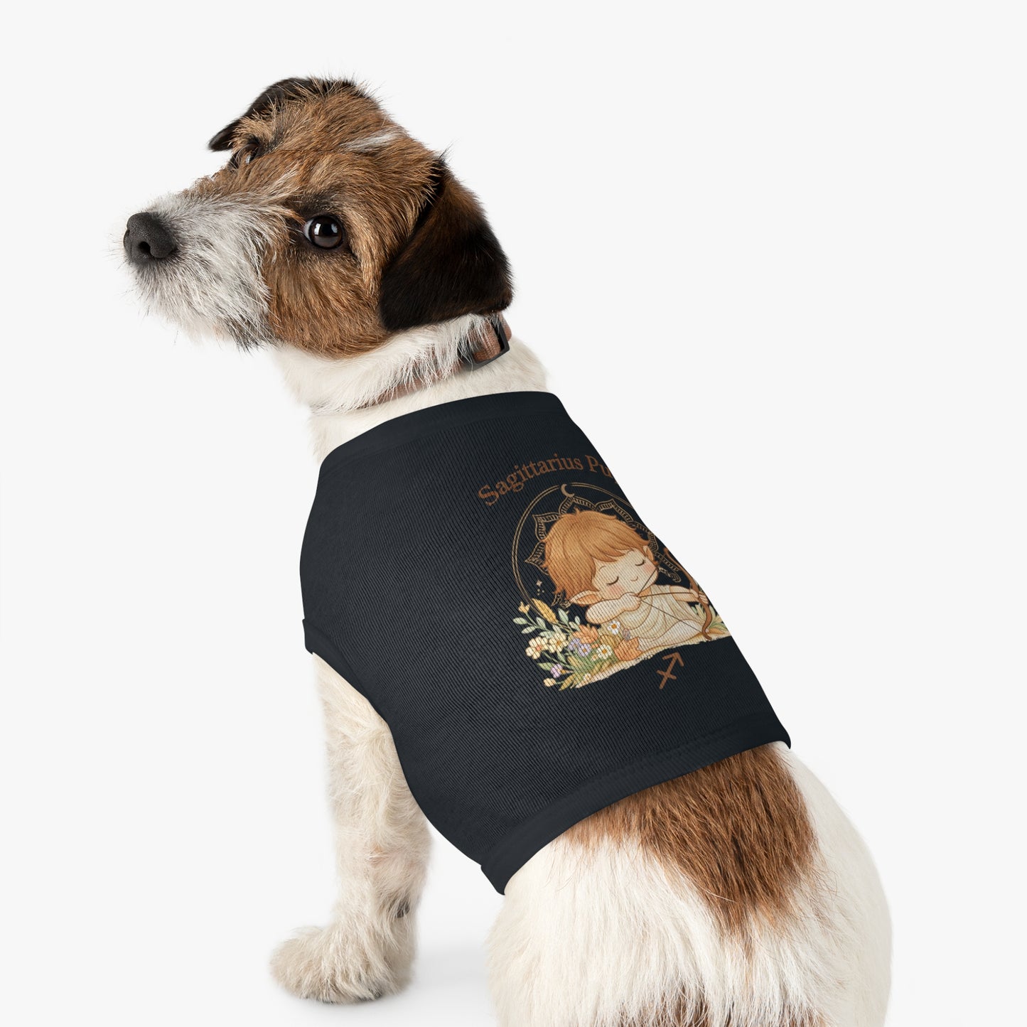 Sagittarius Pup Pet Tank — Astrology Dog Shirt with Cute Archer Design
