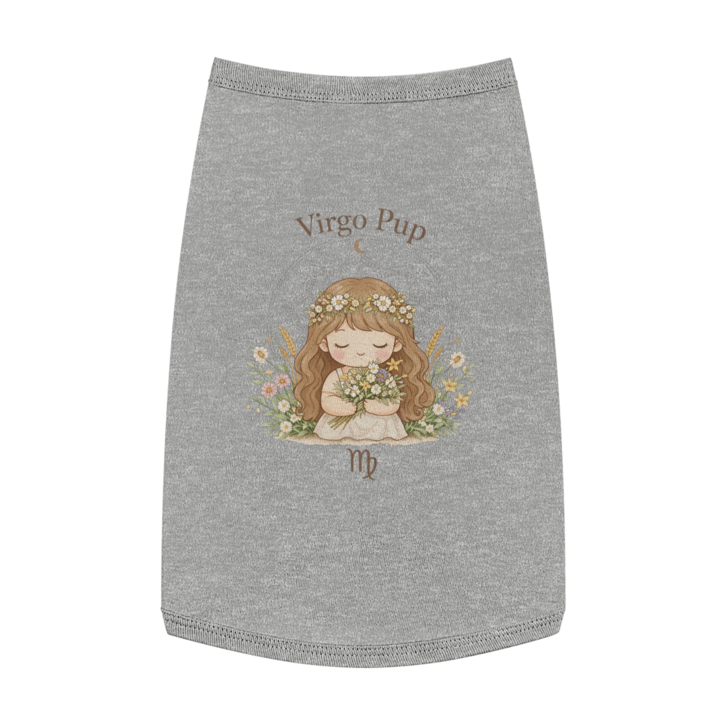 Virgo Pup Pet Tank Top — Zodiac Floral Dog Shirt