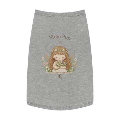 Virgo Pup Pet Tank Top — Zodiac Floral Dog Shirt