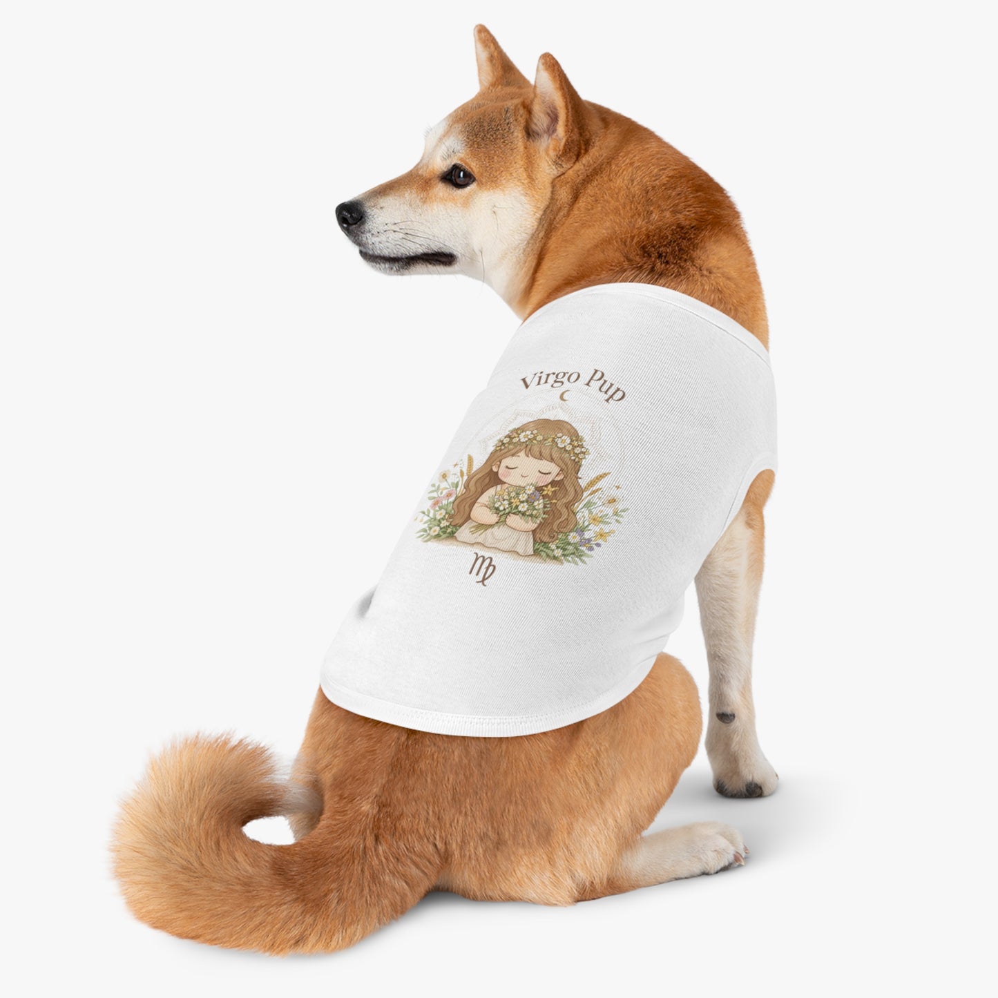 Virgo Pup Pet Tank Top — Zodiac Floral Dog Shirt