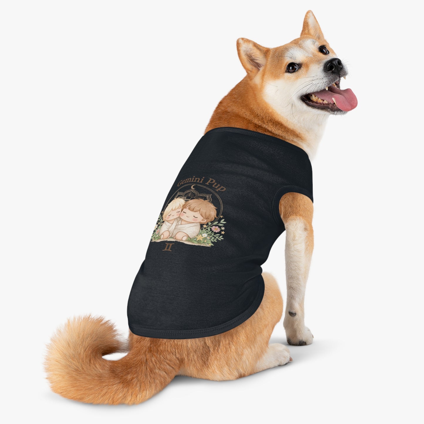 Gemini Pup Zodiac Pet Tank — Cute Twin Astrology Dog Shirt