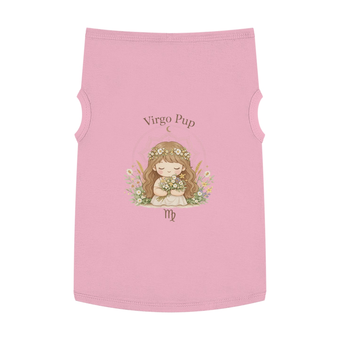 Virgo Pup Pet Tank Top — Zodiac Floral Dog Shirt