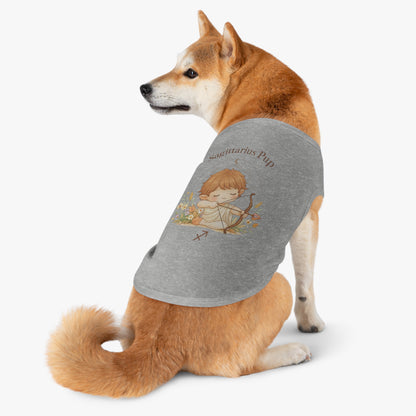 Sagittarius Pup Pet Tank — Astrology Dog Shirt with Cute Archer Design
