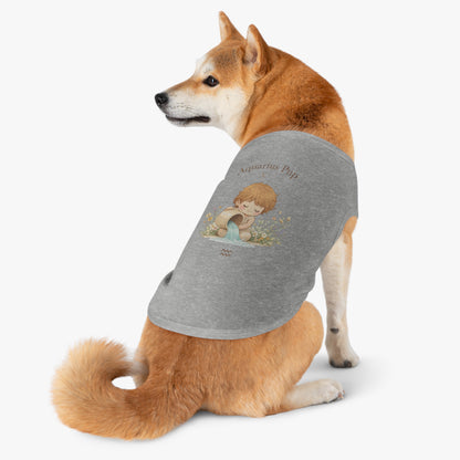 Aquarius Pup Pet Tank Top – Zodiac Water-Bearer Dog Shirt
