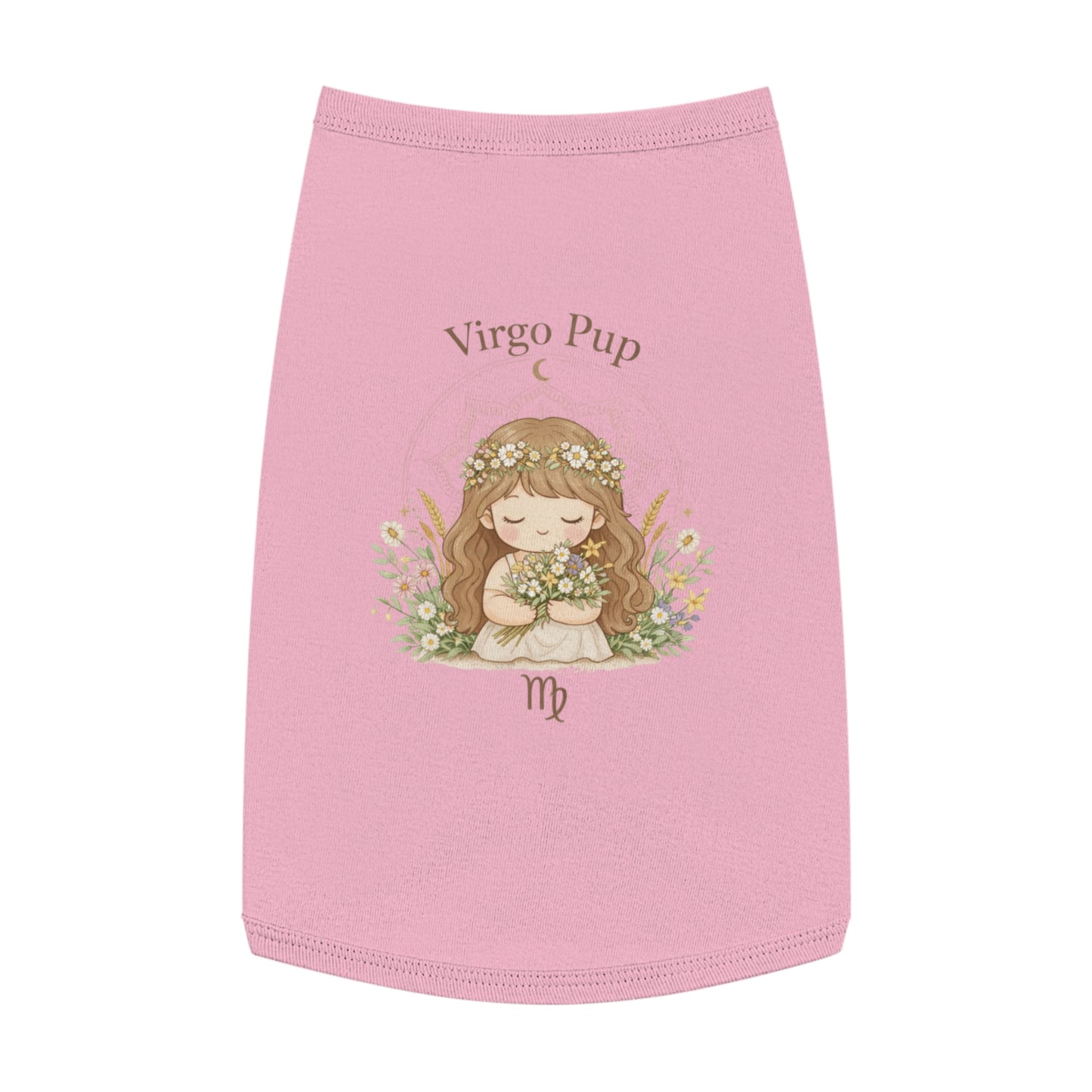 Virgo Pup Pet Tank Top — Zodiac Floral Dog Shirt