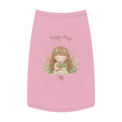 Virgo Pup Pet Tank Top — Zodiac Floral Dog Shirt
