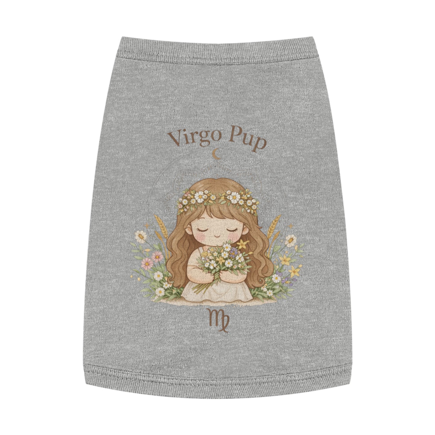 Virgo Pup Pet Tank Top — Zodiac Floral Dog Shirt