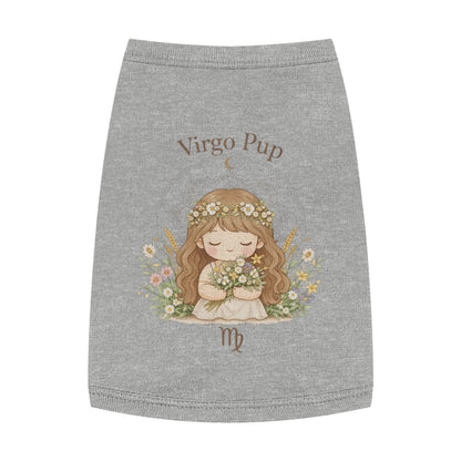 Virgo Pup Pet Tank Top — Zodiac Floral Dog Shirt
