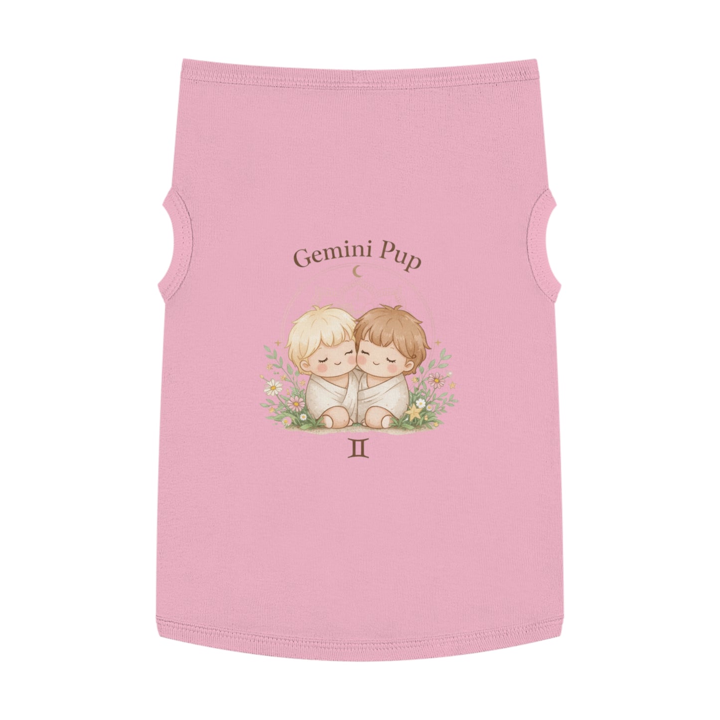 Gemini Pup Zodiac Pet Tank — Cute Twin Astrology Dog Shirt