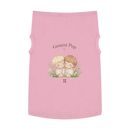 Gemini Pup Zodiac Pet Tank — Cute Twin Astrology Dog Shirt