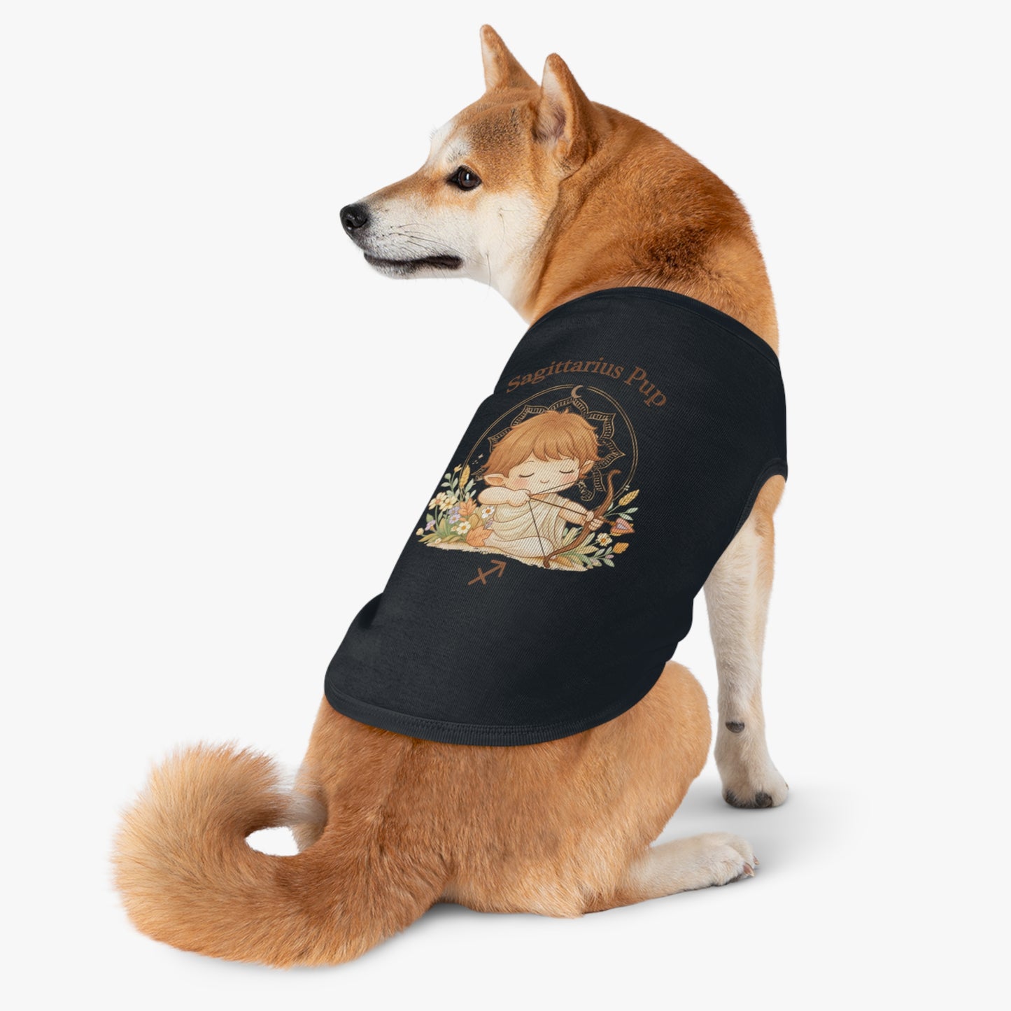 Sagittarius Pup Pet Tank — Astrology Dog Shirt with Cute Archer Design