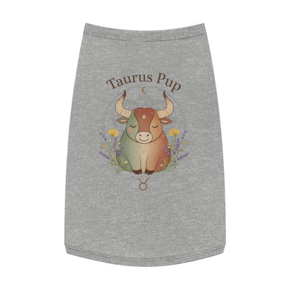 Taurus Pup Pet Tank Top – Zodiac Dog Tank with Bull Illustration