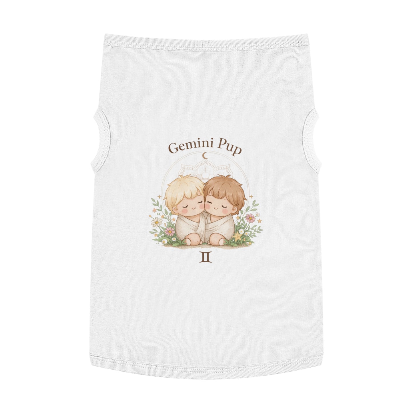 Gemini Pup Zodiac Pet Tank — Cute Twin Astrology Dog Shirt