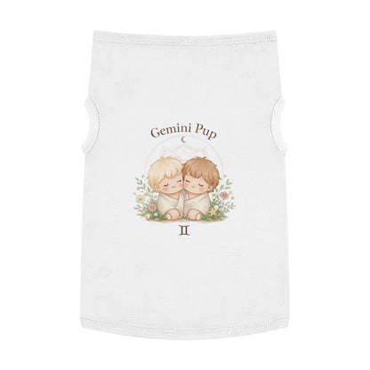 Gemini Pup Zodiac Pet Tank — Cute Twin Astrology Dog Shirt
