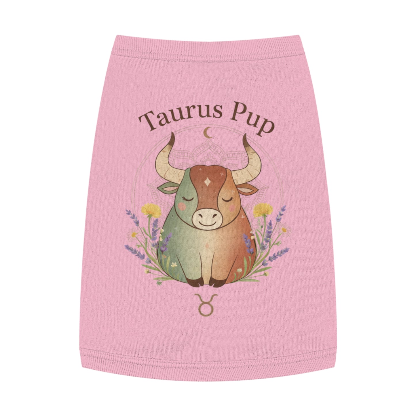 Taurus Pup Pet Tank Top – Zodiac Dog Tank with Bull Illustration