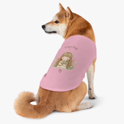 Virgo Pup Pet Tank Top — Zodiac Floral Dog Shirt