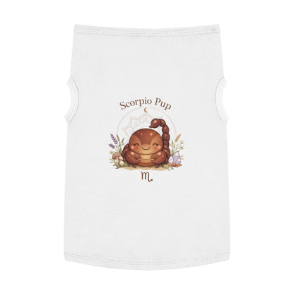 Scorpio Pup Pet Tank Top — Zodiac Dog Tee with Cute Scorpion Pup Design