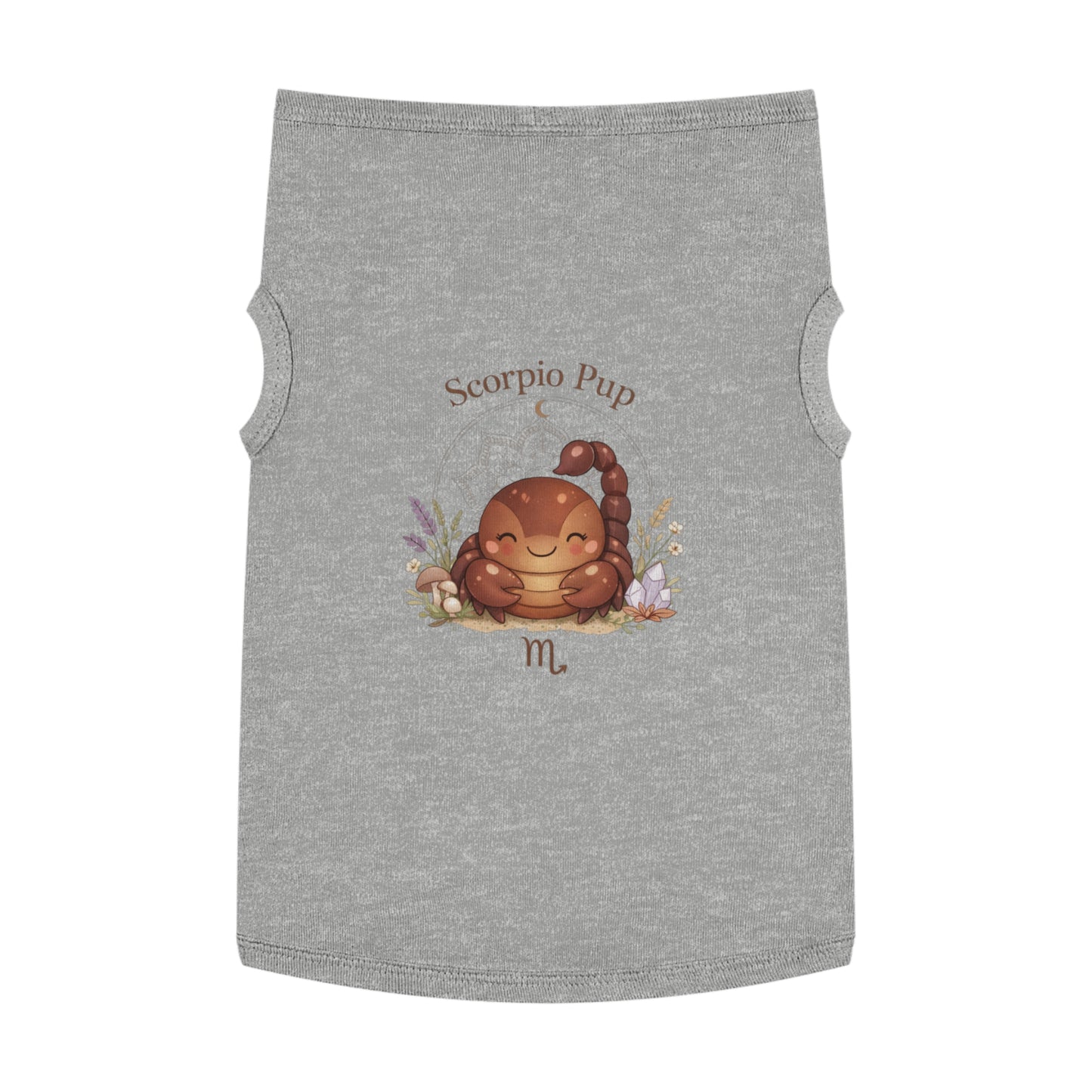 Scorpio Pup Pet Tank Top — Zodiac Dog Tee with Cute Scorpion Pup Design