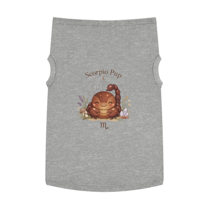 Scorpio Pup Pet Tank Top — Zodiac Dog Tee with Cute Scorpion Pup Design
