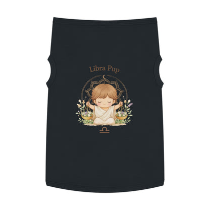 Libra Pup Pet Tank Top — Zodiac Dog Shirt with Cute Libra Illustration