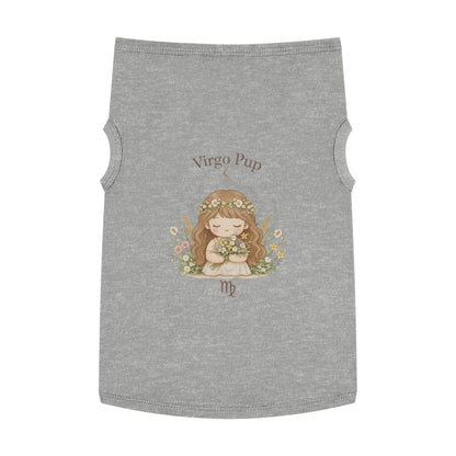 Virgo Pup Pet Tank Top — Zodiac Floral Dog Shirt