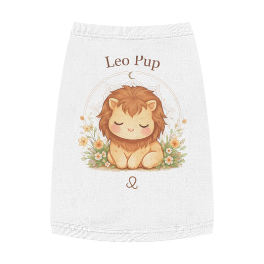 Leo Pup Pet Tank Top – Cute Zodiac Lion Dog Tee for Small Dogs