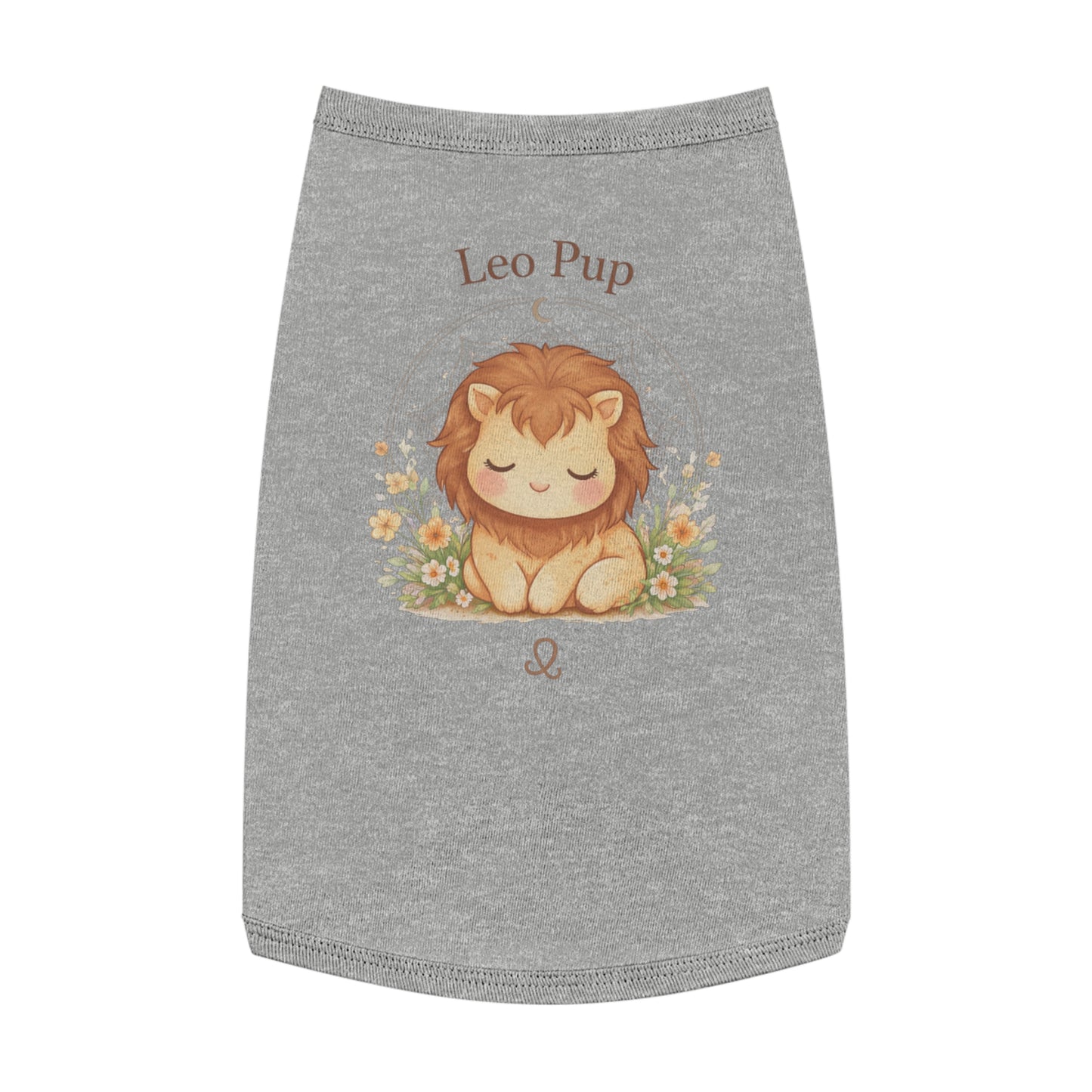 Leo Pup Pet Tank Top – Cute Zodiac Lion Dog Tee for Small Dogs