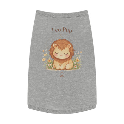 Leo Pup Pet Tank Top – Cute Zodiac Lion Dog Tee for Small Dogs