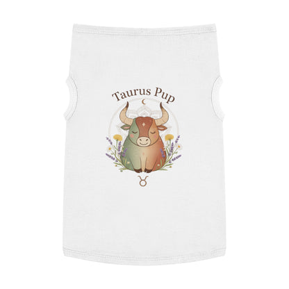 Taurus Pup Pet Tank Top – Zodiac Dog Tank with Bull Illustration