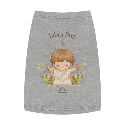 Libra Pup Pet Tank Top — Zodiac Dog Shirt with Cute Libra Illustration