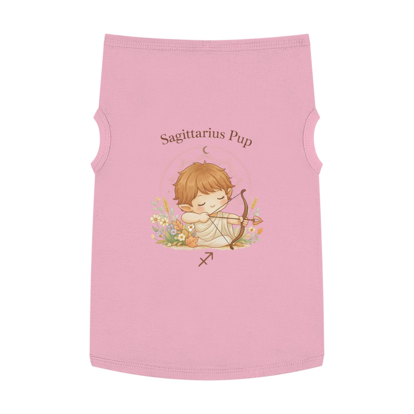 Sagittarius Pup Pet Tank — Astrology Dog Shirt with Cute Archer Design