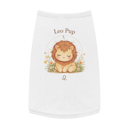 Leo Pup Pet Tank Top – Cute Zodiac Lion Dog Tee for Small Dogs