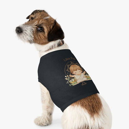 Libra Pup Pet Tank Top — Zodiac Dog Shirt with Cute Libra Illustration