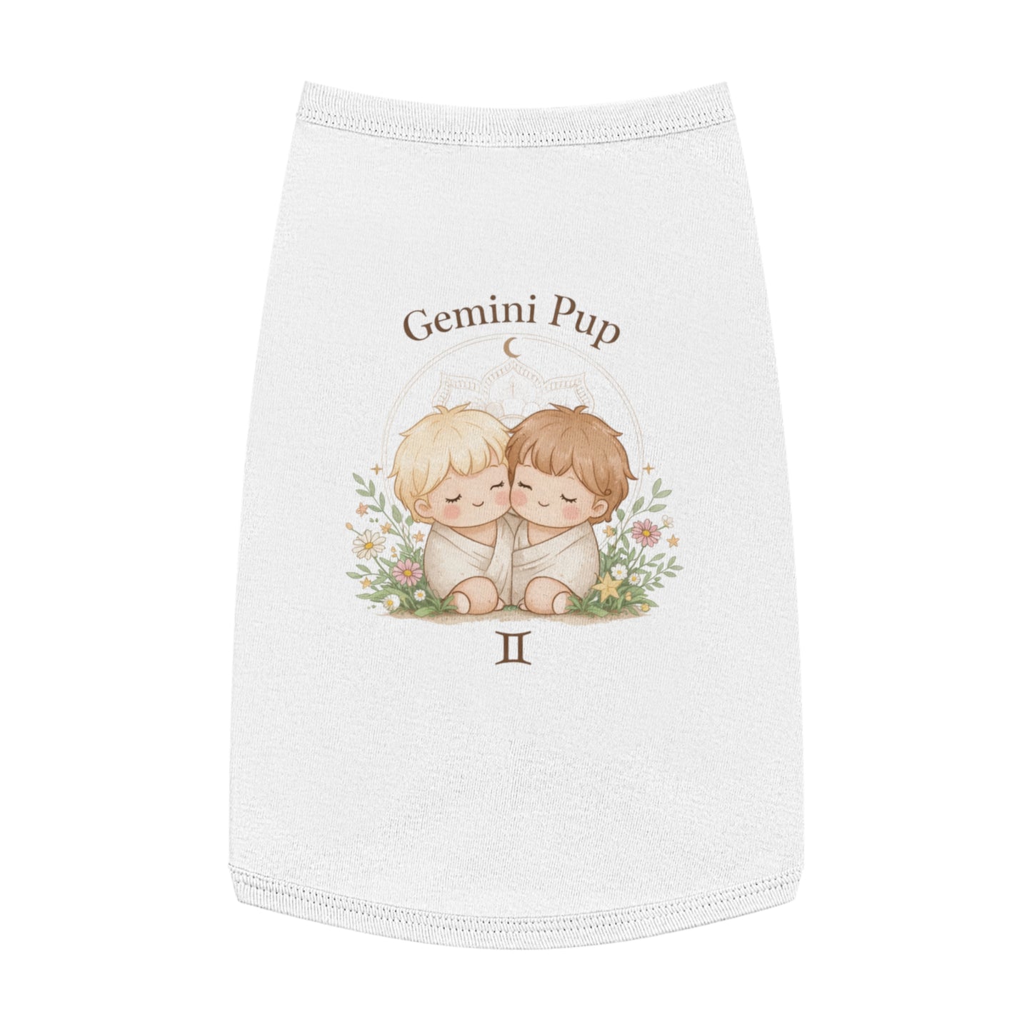 Gemini Pup Zodiac Pet Tank — Cute Twin Astrology Dog Shirt