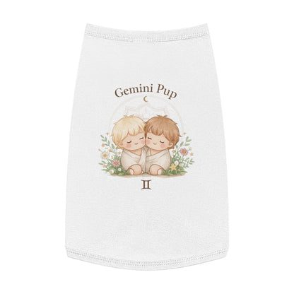 Gemini Pup Zodiac Pet Tank — Cute Twin Astrology Dog Shirt