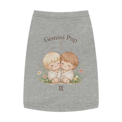 Gemini Pup Zodiac Pet Tank — Cute Twin Astrology Dog Shirt