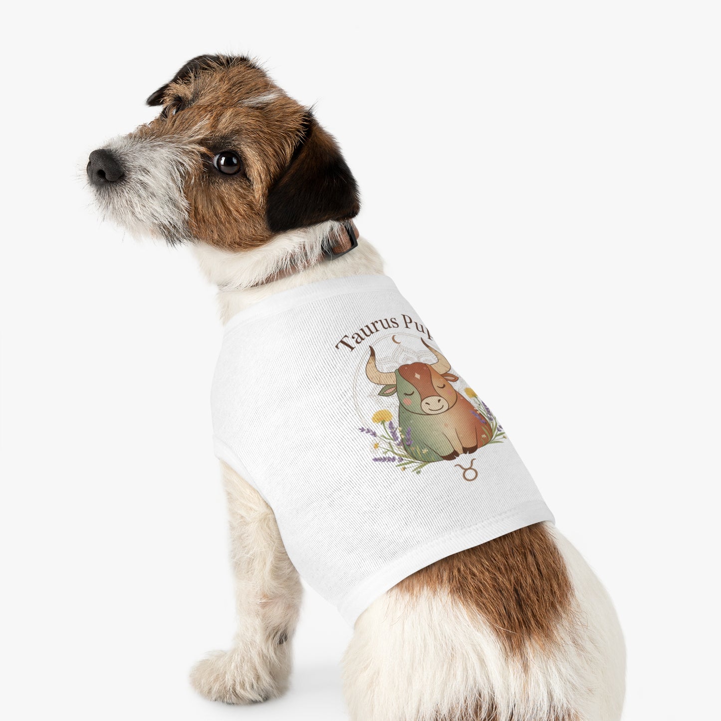 Taurus Pup Pet Tank Top – Zodiac Dog Tank with Bull Illustration